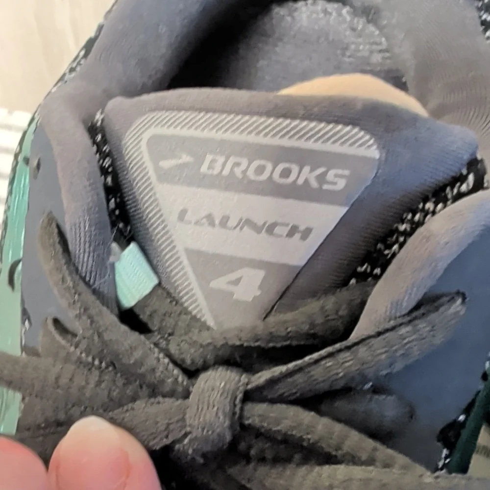 Brooks Launch‎ 4 Running Shoes Womens 7.5 Marbled Gray Aqua Neutral Sneakers